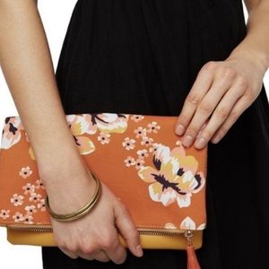 Rachel Pally Canvas Floral Flat Clutch